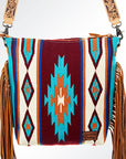 American Darling Large Crossbody Saddle Blanket Genuine Leather Women Bag Western Handbag Purse