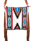 American Darling ADBG210 Large Crossbody Saddle Blanket Genuine Leather Women Bag Western Handbag Purse