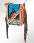 American Darling ADBG213 Large Crossbody Hand Tooled Saddle Blanket Genuine Leather Women Bag Western Handbag Purse