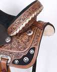 Hilason Western Horse Treeless Saddle American Leather Trail Barrel Tack