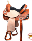 Hilason Western Horse Treeless Saddle American Leather Trail Barrel Tack