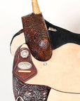 HILASON Western Genuine Leather Horse Saddle With Headstall & Breast Collar Tack Set