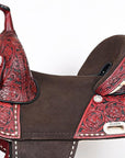 Hilason Western Horse Treeless Trail Barrel American Leather Saddle