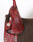 Hilason Western Horse Treeless Trail Barrel American Leather Saddle