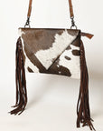American Darling ADBG238BRW Envelope Hair-On Genuine Leather Women Bag Western Handbag Purse