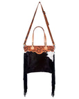 American Darling Tote Hand Tooled Hair On Genuine Leather Women Bag Western Handbag Purse