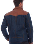 Denim W/leather Trim - 1093