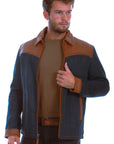 Denim W/leather Trim - 1093