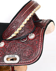 Western Horse Child Saddle Treeless American Leather Barrel