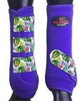 L - Hilason Horse Medicine Sports Boots Front Leg Purple
