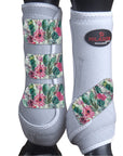 Xl - Hilason Horse Medicine Sports Boots Rear Hind Leg White