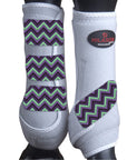 Hilason Horse Medicine Sports Boots Rear Hind Leg White Chevron