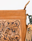 American Darling Messenger Hand Tooled Hair On Genuine Leather Women Bag Western Handbag Purse