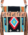 ADBG279 American Darling Hand Tooled Saddle Blanket Genuine Leather Women Bag Western Handbag Purse