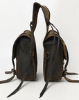 Hilason Soft Leather Horse Saddle Bag Dark Brown