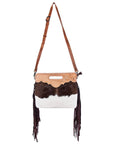 American Darling Clutch Hand Tooled Hair On Genuine Leather Women Bag Western Handbag Purse