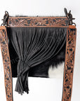 American Darling ADBGS172BKW Cross Body Hand Tooled Hair On Genuine Leather Women Bag Western Handbag Purse