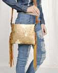 American Darling Small Crossbody Saddle Blanket Genuine Leather women bag western handbag purse