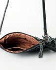 American Darling Western Small Crossbody Bag – Genuine Hair-On Cowhide Leather with Fringes, Adjustable Strap, Handcrafted in Texas