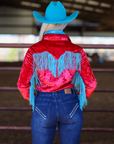 REBA VELVET FRINGE PERFORMANCE RODEO SHIRT