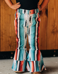 TEAL SERAPE RUFFLE BELLS