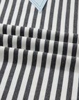 Plus Size Stripe Star Stitch Long Sleeve Top