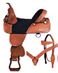 Hilason Western Horse Treeless Trail Barrel American Leather Saddle Tack
