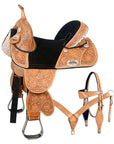 Hilason Western Horse Saddle Treeless American Leather Trail Barrel Tack