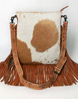 American Darling Messenger Hand Tooled Hair On Genuine Leather Western Women Bag Handbag Purse | Cute