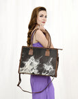 American Darling Briefcase Hair-On Genuine Leather Women Bag Western Handbag Purse