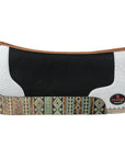 HILASON Western Wool Felt Horse Saddle Pad W/ Distressed Wear Leather | for Horses