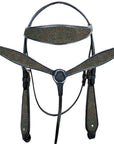 Western Horse Headstall Breast Collar Set Tack American Leather Hilason
