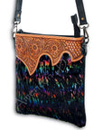 American Darling Crossbody Hair On Genuine Leather women bag western handbag purse