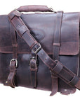 Handmade Buffalo Leather Briefcase Backpack For Laptop Work Travel Durable Build