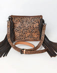American Darling Messenger Hand Tooled Genuine Leather Women Bag Western Handbag Purse