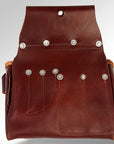 HILASON Leather Tool Bag Construction Handyman Farmers Organizer Storage Bags For Men Electrician Tools Home & Wood Work