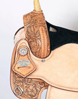 Rugged Western Trail Saddle With American Leather Flex Tree For Extended Journeys