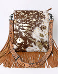 American Darling Messenger Hand Tooled Hair On Genuine Leather Western Women Bag Handbag Purse | Cute