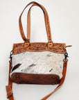 American Darling Cross Body Hand Tooled Hair On Genuine Leather Women Bag Western Handbag Purse
