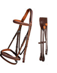 ExionPro Pressure Relief Crown Raised Padded Jumping Bridle with Reins