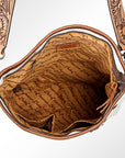 Premium Handcrafted Tooled Leather Crossbody Bag For Western Inspired Women Everyday