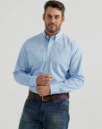 George Strait™ Long Sleeve Button Down-Marine Squares