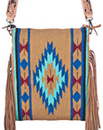 American Darling Cross Body Hand Tooled Saddle Blanket Genuine Leather Women Bag Western Handbag Purse