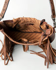 American Darling Hobo Hair On Genuine Leather Women Bag Western Handbag Purse