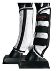 Hilason Western Horse Fly Boots W/ Fleece Uv Protection Insects White