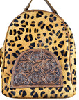 American Darling Hand Tooled Hair On Genuine Leather Women Bag Western Handbag Purse