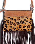 American Darling Small Crossbody Hand Tooled Hair On Genuine Leather Women Bag Western Handbag Purse