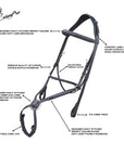 Replacement Crownpiece of ExionPro Monocrown Crown Piece Adjustable Designer Figure 8 Bridle