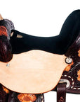 Flex Tree Western Horse Saddle In American Leather Barrel Trail By Hilason
