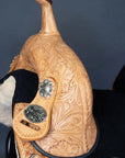 Western Horse Saddle Hilason Treeless Trail Barrel American Leather
